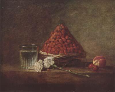 Jean Baptiste Simeon Chardin Still Life with Basket of Strawberries (mk08) Sweden oil painting art